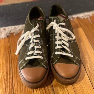Converse Custom Low Tops - Olive Green 8.5